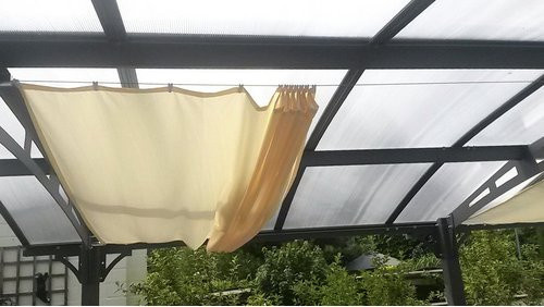 FLORACORD Sonnensegel rechteckig aus Polyester in Weiss, B/H: 380 x 88 cm - Bild 1