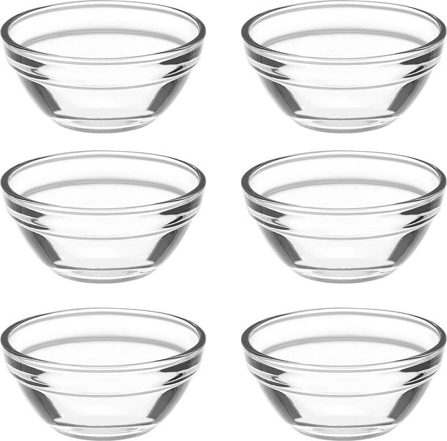 Yiran Furniture Set aus 6 transparenten Glasschalen für Pudding und Gelee, mikrowellengeeignet - Bild 1