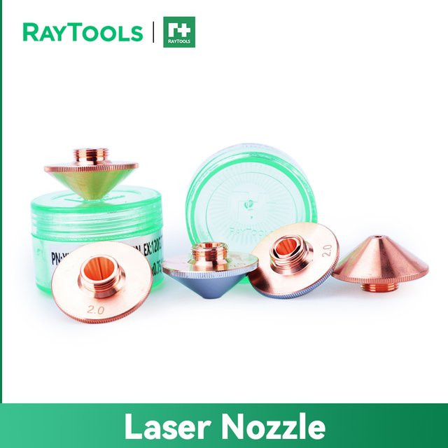 Raytools Original Laserdüse D32 H15 M14 120GJT0515 120GJT0615 Einzel- und Doppel-Chrom-Laserschneiddüse in Silber für Raytools Laser - Bild 1