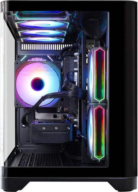 Gamemax Hype-M BK 7918 Gaming-PC in Schwarz mit AMD Ryzen 7, 32 GB RAM, 1000 GB SSD und nVidia GeForce RTX 5070 (12 GB), Windows 11 - Bild 1