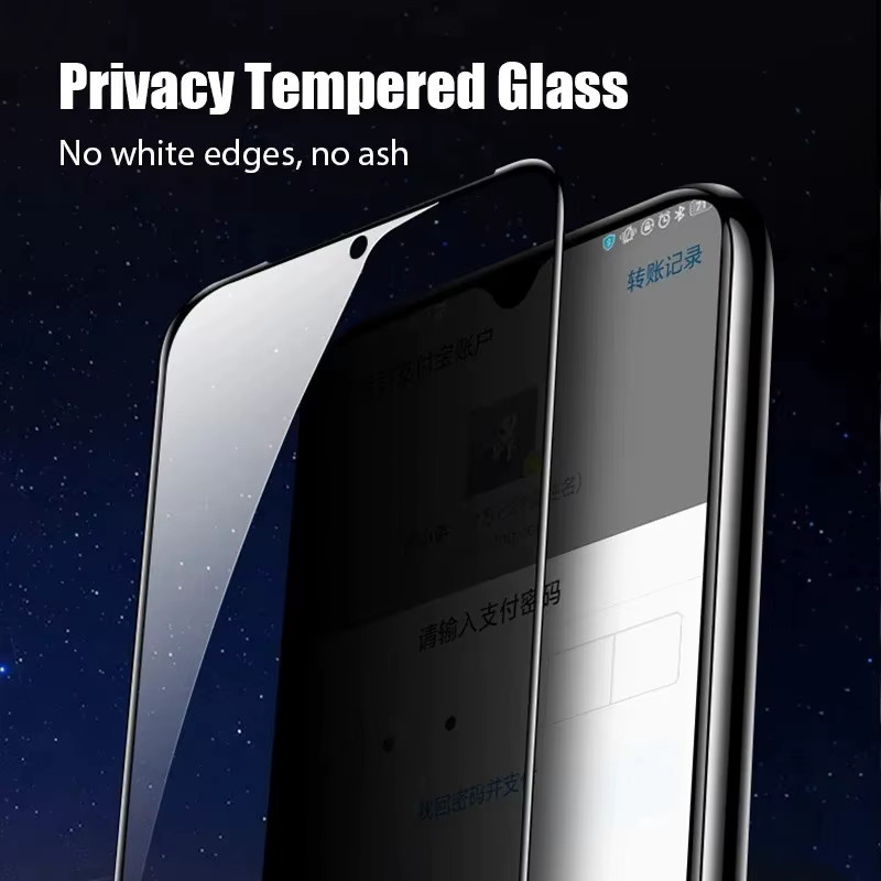 Sichtschutz Panzerglas für Xiaomi Black Shark 5 RS 4 4S 7S 7 Pro Mi 9 CC9 Redmi Y3 7 8 in Schwarz - Bild 5