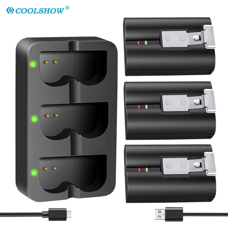 COOLSHOW Wiederaufladbare Li-Ion Batterie für Ring Video Türklingel 2 3 4/3 Plus und Spotlight Cam Solar Flutlicht Video, 6040mAh, Schwarz - Bild 2