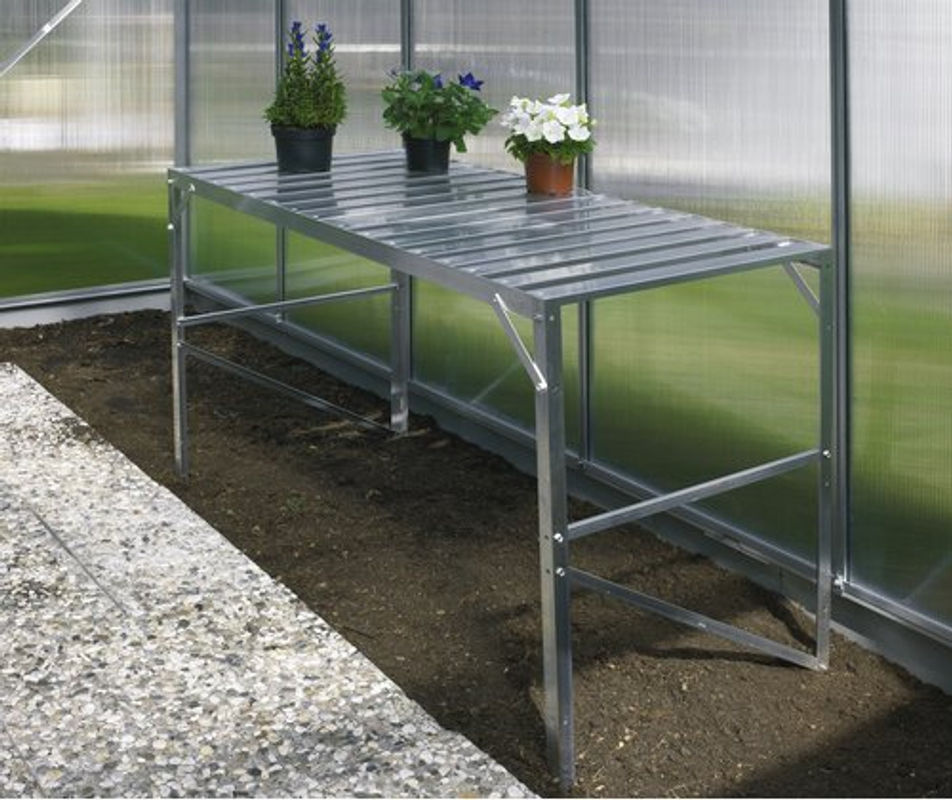 Vitavia Pflanztisch aus Aluminium in Grau, 1 Ebene, B/T/H: 121,04 x 53,76 x 76,0 cm - Bild 3