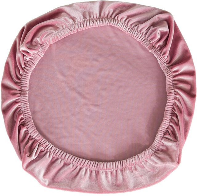 Rutschfester Samt Stuhlbezug von Cove Home in Rosa für Esszimmerstühle und Barhocker - Bild 1