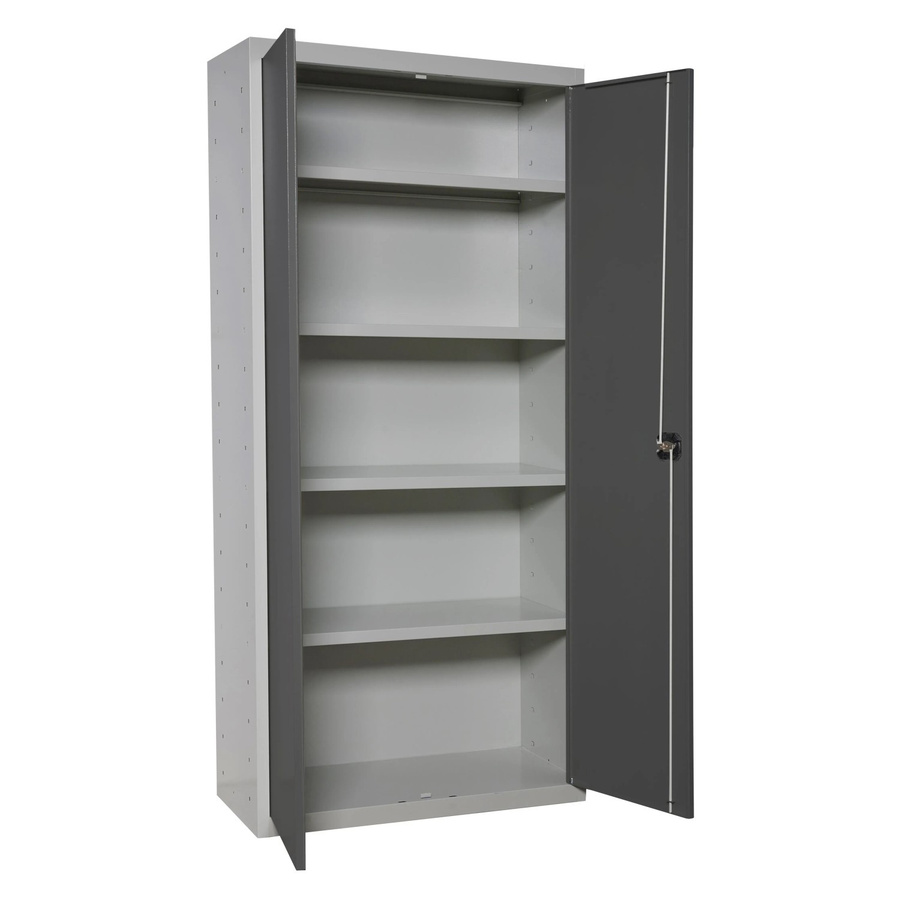 PROREGAL Stahlschrank AMEGO Metallschrank mit Flügeltüren in Anthrazit-Grau, H x B x T: 180 x 60 x 40 cm - Bild 2