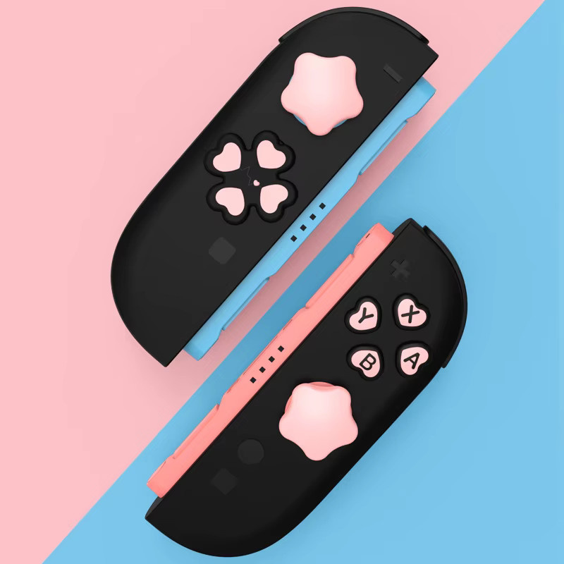 Silikon D-Pad-Knopfkappen-Set für Nintendo Switch 2 und Joy-Con inklusive ABXY-Tasten-Aufklebern - Bild 2