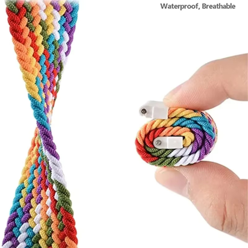 Xiaomi Uhrenarmband, geflochtenes Solo-Loop, Nylon, Bunt, Unisex, 22 mm - Bild 3