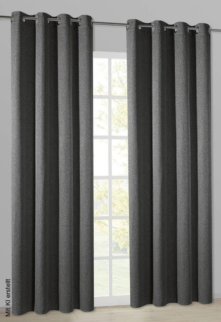 Happy Home Thermovorhang Berlin anthrazit, blickdicht und thermoisolierend, B/H: 140 x 245 cm - Bild 1