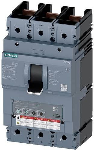 Siemens 3VA6460-7HM31-0AA0 Leistungsschalter in Grau mit einem Einstellbereich von 240 - 600A und einer maximalen Schaltspannung von 600 V/AC - Bild 1