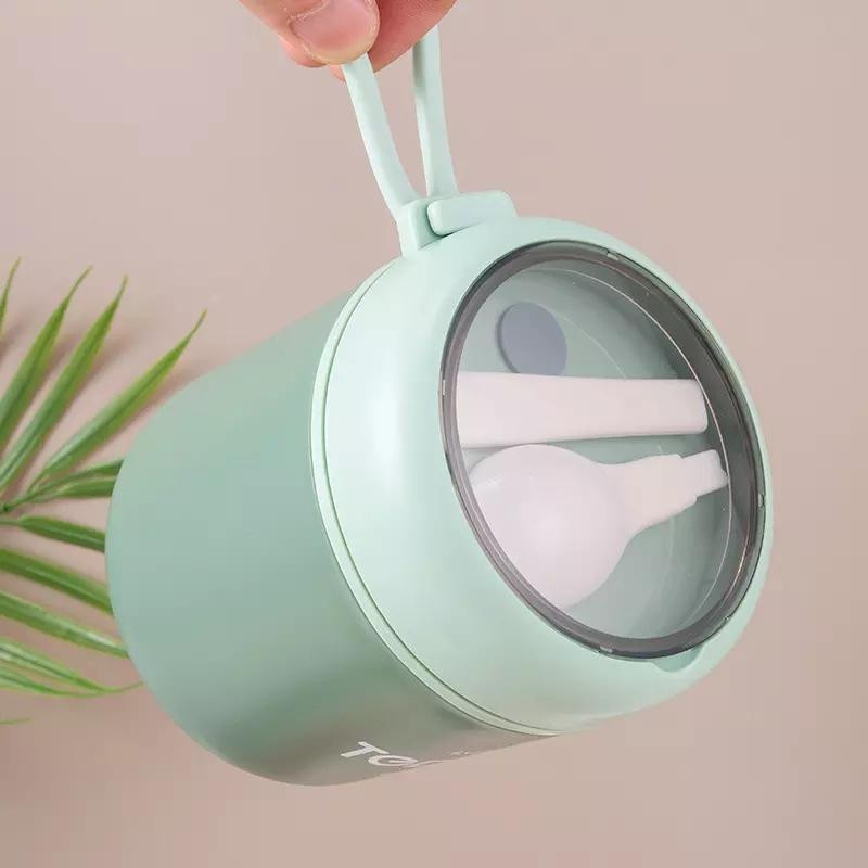 NATAWA Edelstahl Lunchbox mit Löffel, isolierter Thermosbehälter für Lebensmittel und Suppen, grün, 510 ml - Bild 2