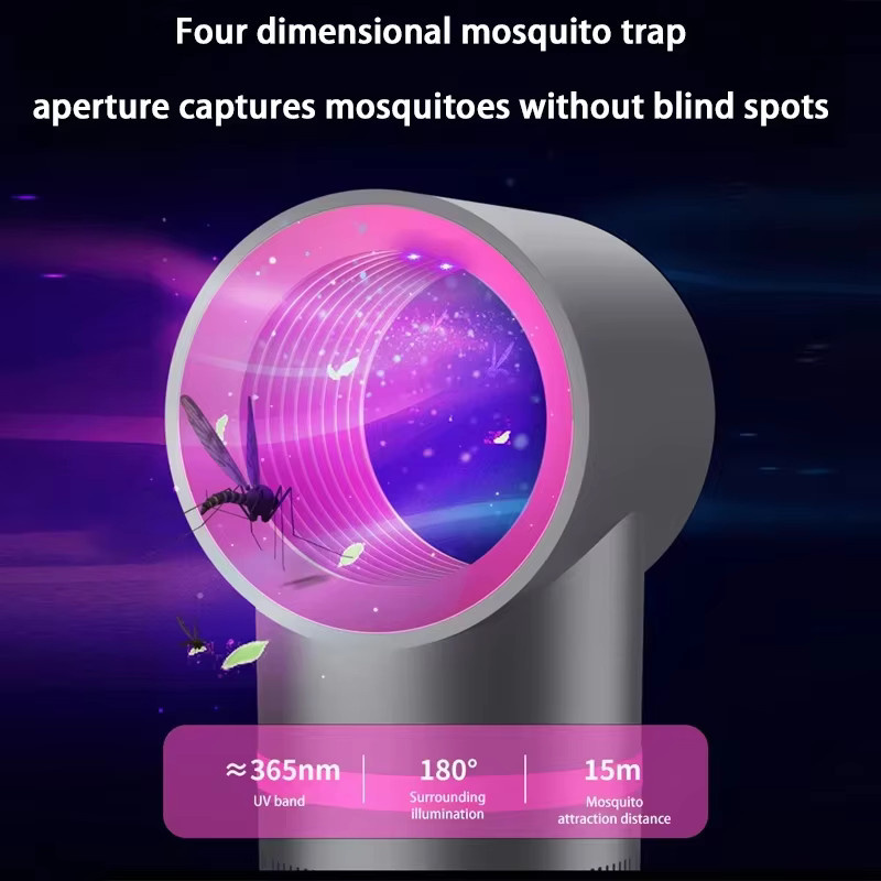 Xiaomi Mückenkiller-Lampe mit Ionenreinigung, tragbare Mini-Insektenfalle in Grau, elektrischer Mückenvernichter mit USB-Aufladung für Innenräume - Bild 3