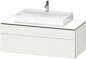Duravit L-Cube Waschtischunterschrank in Weiß Matt, wandhängend mit Schubladen und Auszügen, B: 122 cm, T: 55 cm - Bild 1