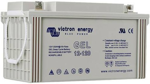Victron Energy Gel Deep-Cycle Blei-Gel Akku 12V 265Ah mit M8-Schraubanschluss, Farbe: Weiß, B/T/H: 52,0 x 26,8 x 23,3 cm - Bild 1