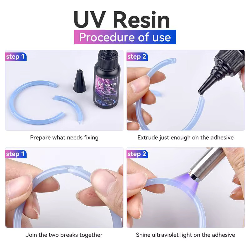 SEVENWELL UV-Bonding- und Schweißkleber, transparent, für Glas, Keramik, Metall und Kunststoff, 30 g - Bild 4