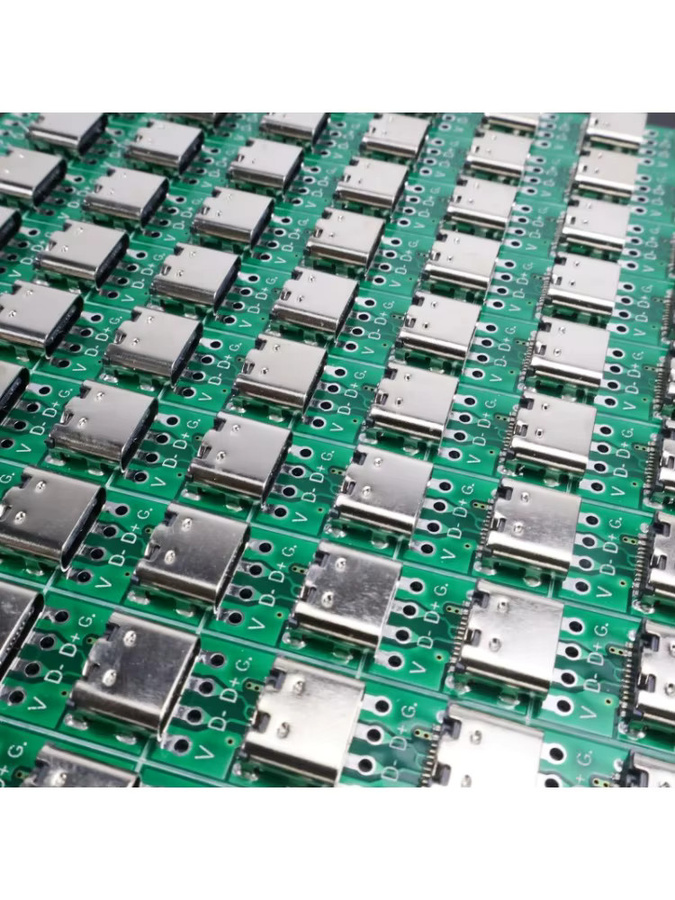USB-C Breakout Board 16-Pin Test Modul mit Lötpads in Grün für Kabelreparatur und DIY-Projekte - Bild 4