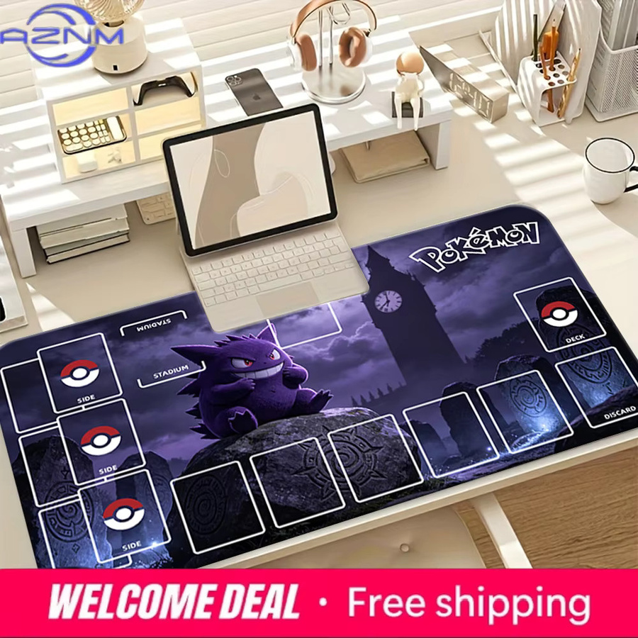 Potdemiel Anime Gengar Friedhof Uhrenturm TCG Spielmatte Gaming-Mauspad in Multicolour - Bild 3