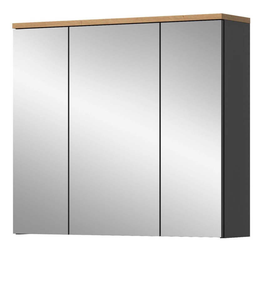 Inn.Furn Badezimmer Spiegelschrank Cooper in Eiche und Grau, Breite: 80 cm - Bild 3