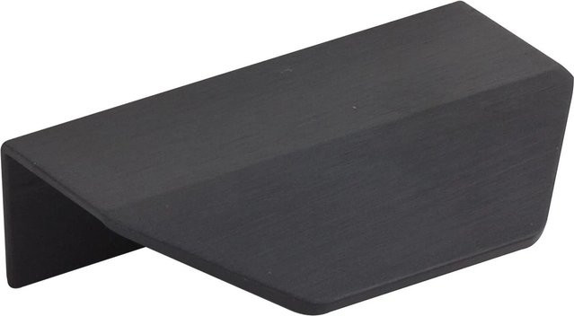 Furnipart Griffleiste Blaze 2 La aus Aluminium in Schwarz Matt Gebürstet, Länge: 60 mm, Höhe: 20 mm - Bild 1