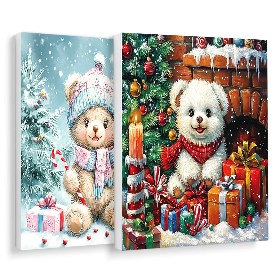 RUOPOTY Teddybär Malbild nach Zahlen, Kunstbedarf Kit, ab 14 Jahren - Bild 2