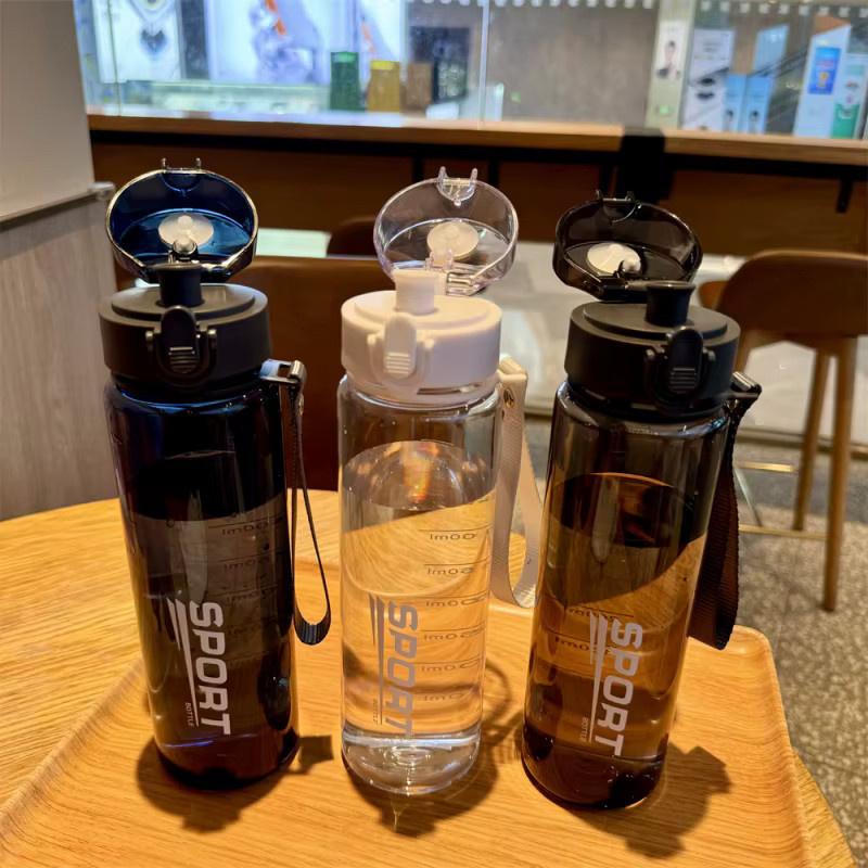 Fantia Sportwasserflasche auslaufsicher und BPA-frei in Weiß und Transparent, 400 ml oder 560 ml - Bild 3