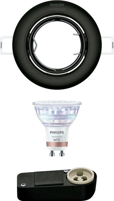 Philips Smart LED Einbauspot GU10 RGB, Schwarz, B: 9 cm, H: 7,2 cm, dimmbar - Bild 1