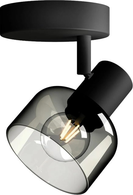 Philips Hue Spot Sleet Wandleuchte Schwarz mit Glas und E14 Sockel, verstellbar - Bild 1