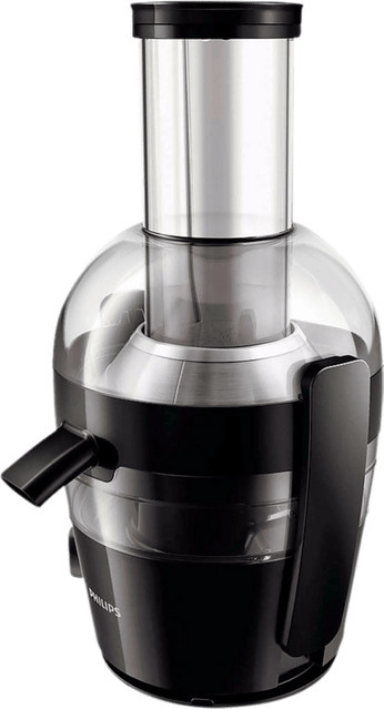 Philips Viva Entsafter HR1855/70 Zentrifugalsaftpresse in Schwarz und Transparent - Bild 1