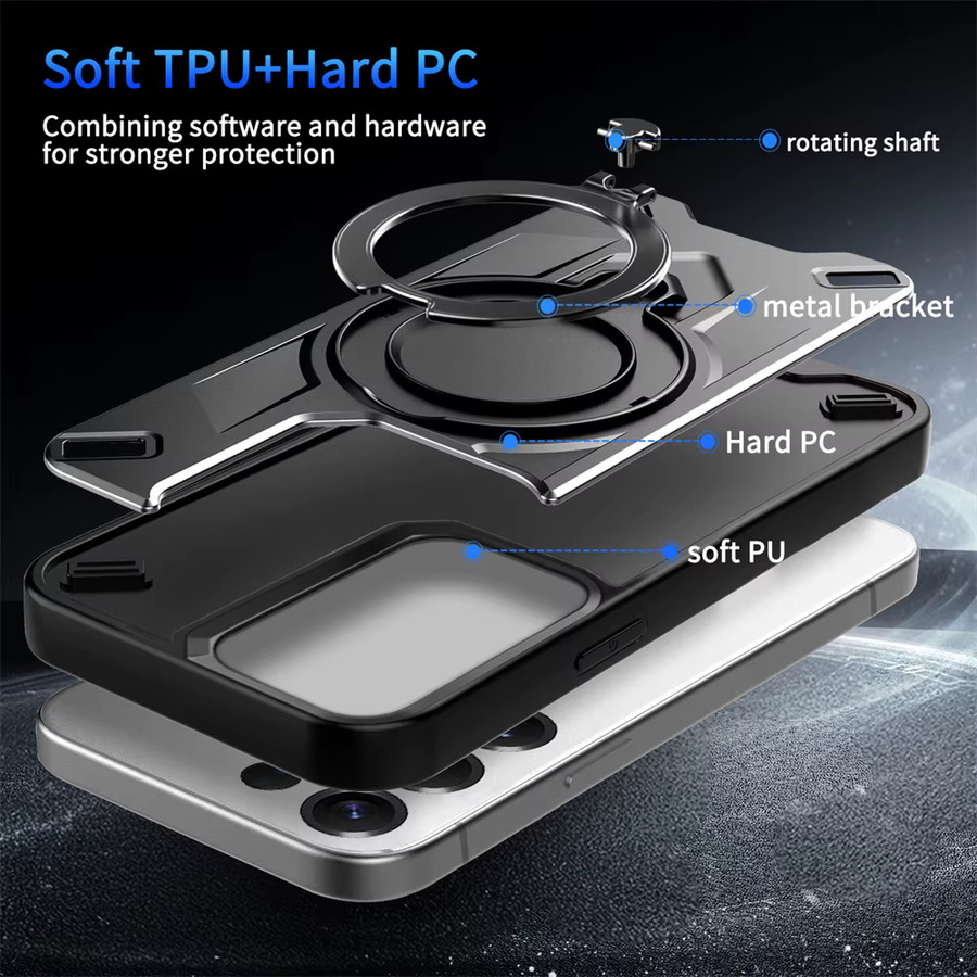 Magnetischer Ständer für Samsung Galaxy S26 S25 S24 S23 FE Ultra Plus A56 A55 A54 A16 A15 in Schwarz für MagSafe Hüllen - Bild 3
