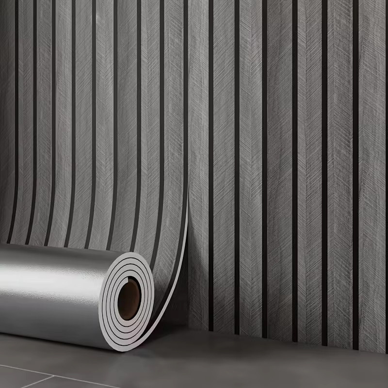 Selbstklebende 3D-Wandpaneele in Holzoptik als wasserdichte Gitter-Aufkleber für deine Wanddekoration in Grau oder Gelb, B/H: 40 x 40 cm - Bild 4