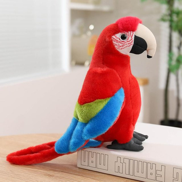 Realistisches Papageien Plüschtier, Ara Kakadu Puppe, Bunt / Mehrfarbig, ab 14 Jahre - Bild 1