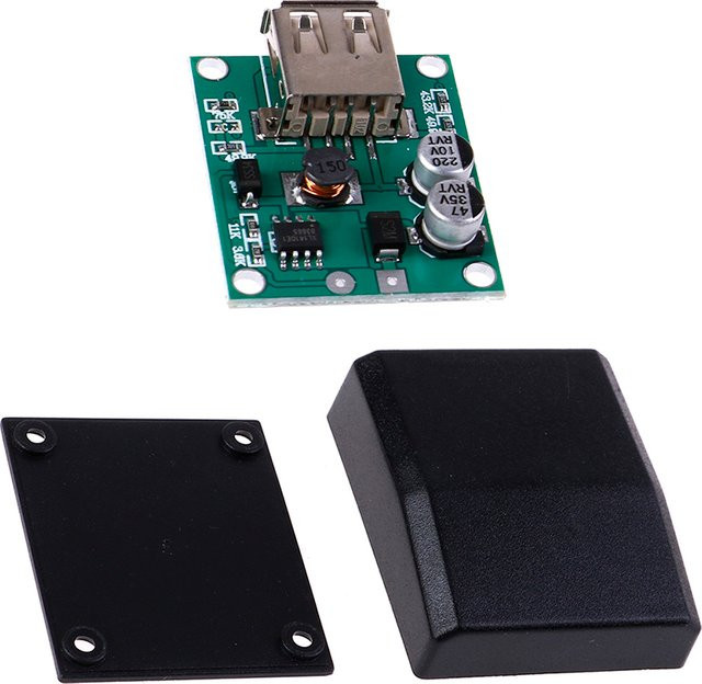 Solar Panel Spannungsregler Modul mit USB-A Ausgang für Smartphone-Ladevorgänge, 5V 2A, Eingang 6V bis 20V, Grün - Bild 1