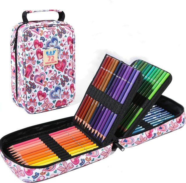 72 Buntstifte-Set in Multicolour mit weichem Kern für professionelle Kunstmalerei, Skizzieren und Schattieren - Bild 1