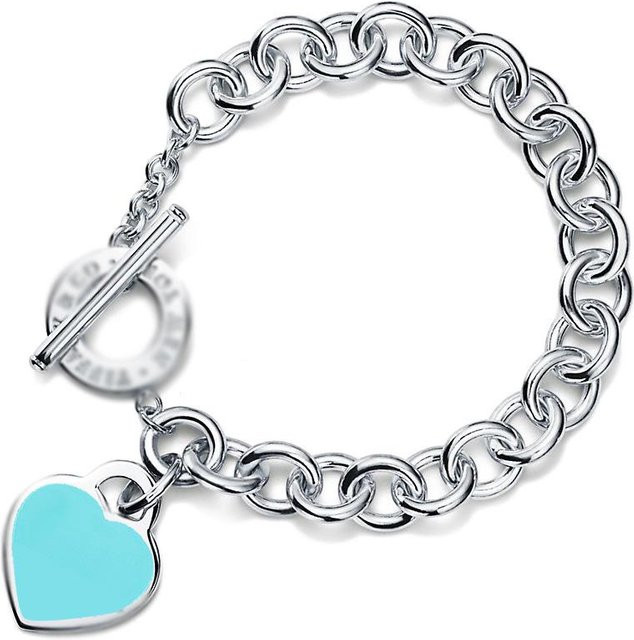 the BAY Herzarmband Emaille, Silber, Damen, 21cm - Bild 1