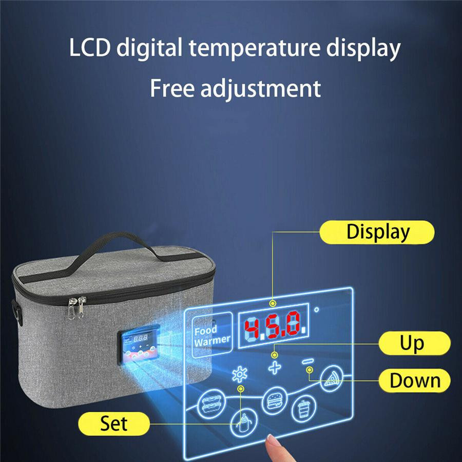 Feiyanautoparts Tragbare 12V Auto Lebensmittelheizung mit LCD Digital Temperaturanzeige, Grau, 8 l - Bild 7