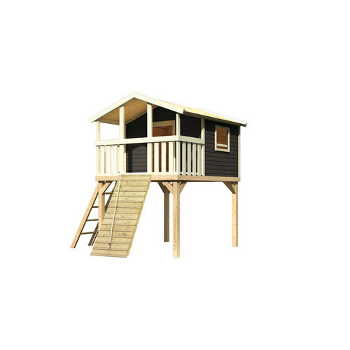Karibu Stelzenhaus Benjamin in Terragrau B/H/T: 198 x 309 x 244 cm - Bild 3