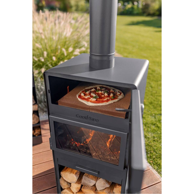CookKing Terrassenofen Vento Plus mit Pizzaofen, schwarz, B/H/T: 50 x 150 x 50 cm - Bild 2