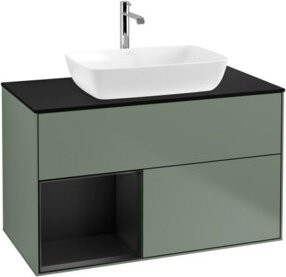 V&B Waschtischunterschrank Finion 100 in Blau lackiert, B/T/H: 100 x 50,1 x 50,1 cm - Bild 1