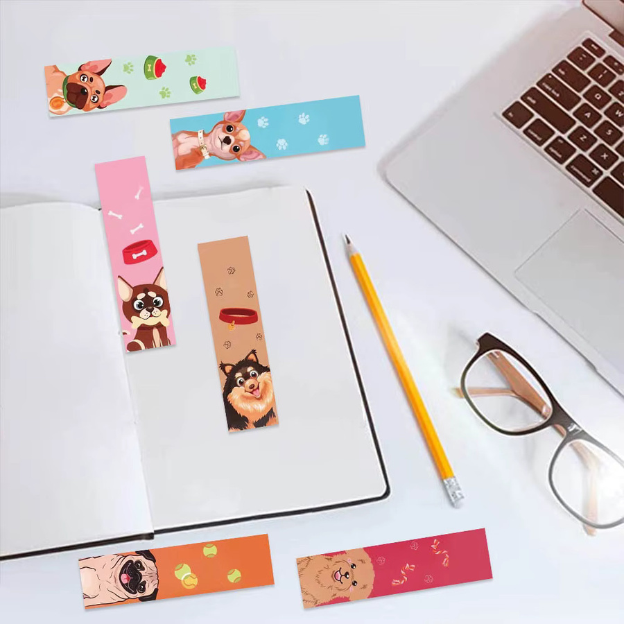 30 Stück Cartoon-Hunde-Lesezeichen aus Papier in Multicolour für Bücher und Karten - Bild 3