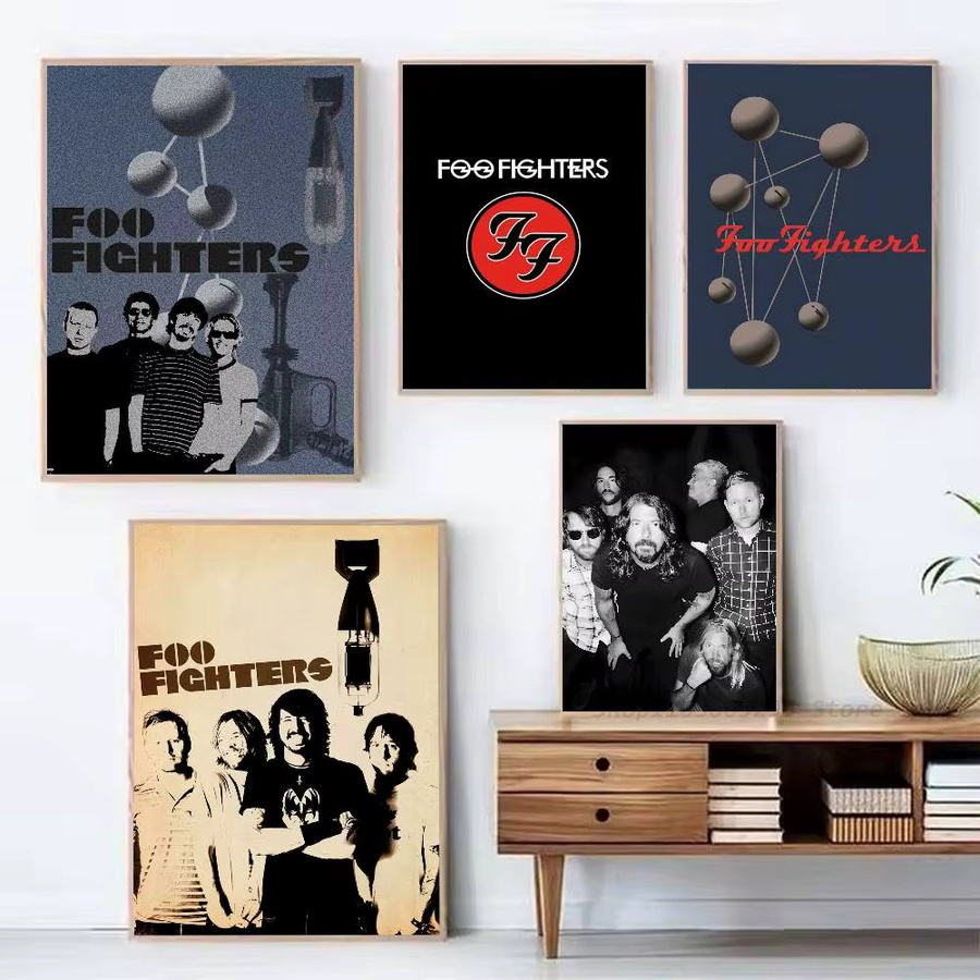Foo Fighters Band-Poster Aufkleber, wasserfester Wandkunstdruck in Mehrfarbig für Wohnzimmer und Schlafzimmer - Bild 2