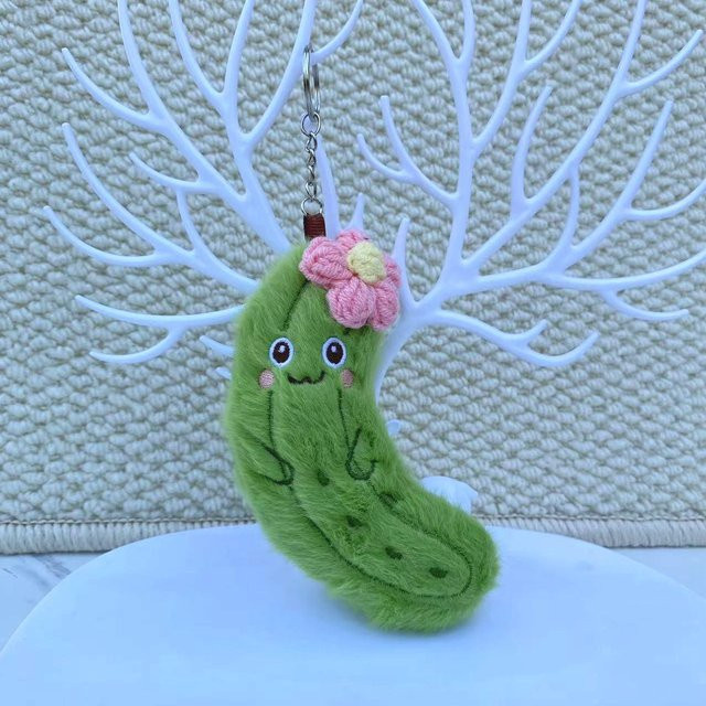 Schlüsselanhänger Plüschtier Bittermelonen Puppe, rosa, Kinder - Bild 1