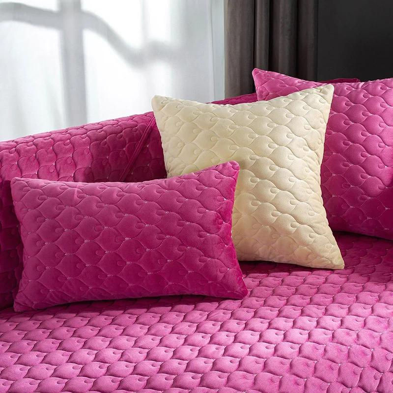 Rutschfeste Kurzplüsch-Sofamatte von Your Warm Home als warme Winter-Sofadecke für dein Wohnzimmer, B/B: 90 x 90 cm - Bild 2