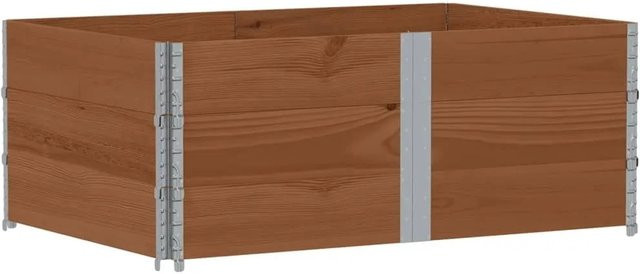 vidaXL Pflanzkasten aus Massivholz Kiefer in Dunkelbraun, B/T: 150 x 100 cm - Bild 1