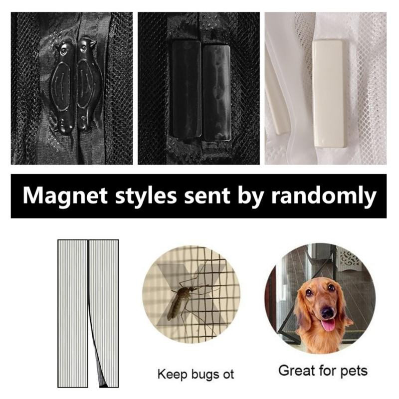 Magnetischer Türvorhang als Moskitoschutz in Schwarz oder Weiß, B/H: 110 x 210 cm - Bild 2
