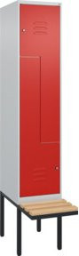 C+P Z-Spind Classic PLUS Sitzbank mit 2 Fächern und Zylinderschloss aus Buche-Hartholz, B/T/H: 212 x 40 x 81,5 cm - Bild 1