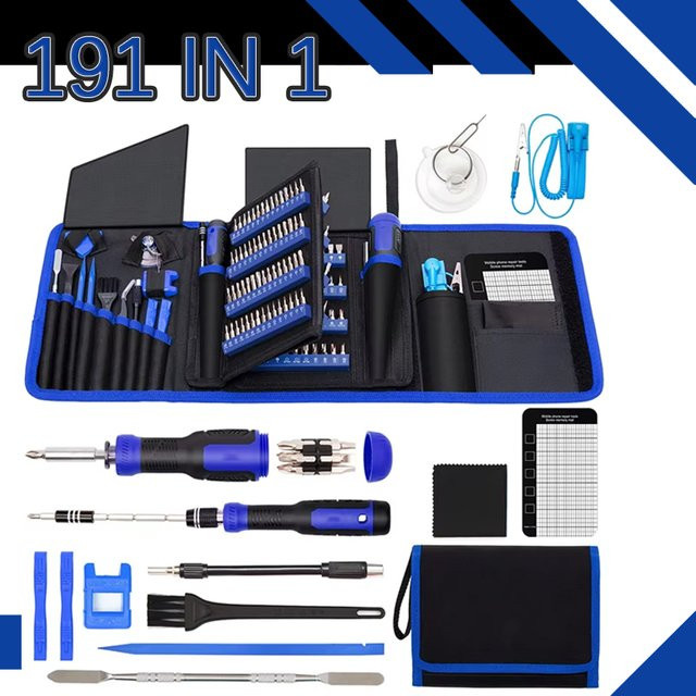 OIMG Präzisions-Schraubendreher-Set 191 in 1 Multi-Bit-Werkzeugset für Elektronik-Reparaturen von Computer und Handy - Bild 1