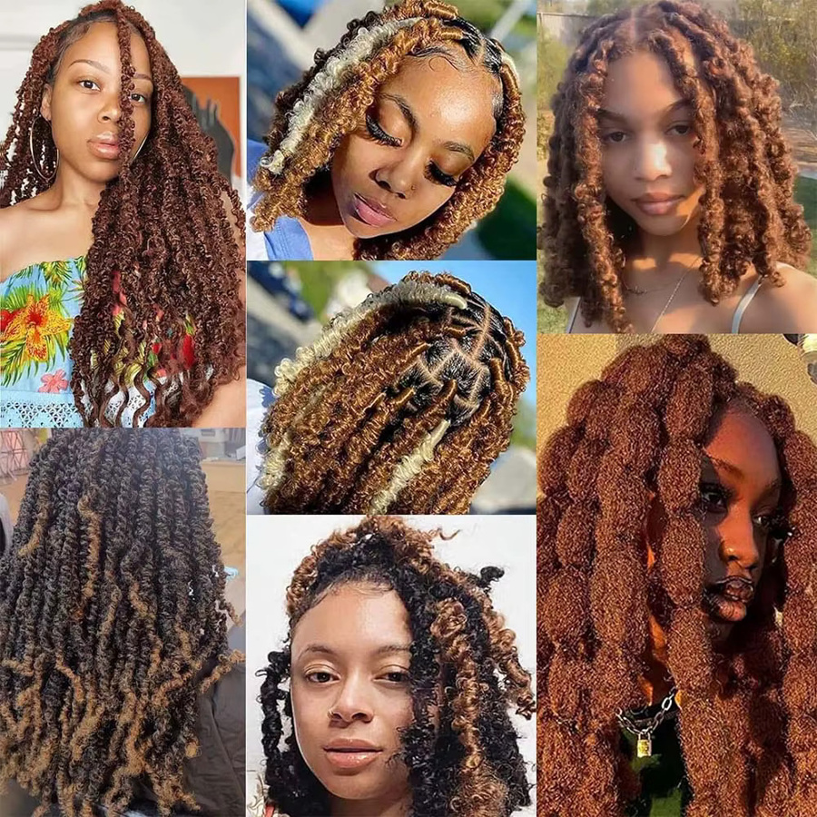 Refeeny Afro Twist Haarverlängerungen, Marley Twist Braids, 12 Zoll, Damen - Bild 6