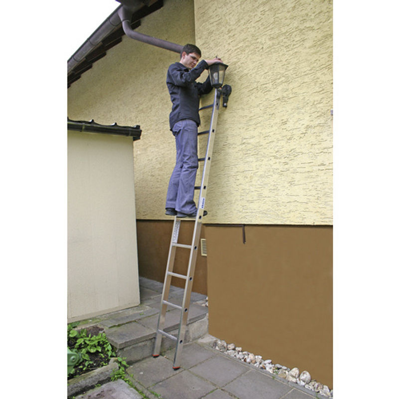 Krause Anlegeleiter Sibilo aus Aluminium in Silber, 9 Sprossen, B: 36,0 cm, T: 6,0 cm, H: 270,0 cm - Bild 3