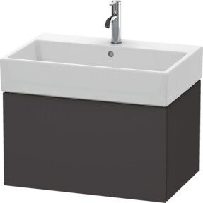Duravit Waschtischunterschrank L-Cube wandhängend, Farbe: Graphit matt, B/T/H: 68,4 x 45,9 x 39,4 cm - Bild 1