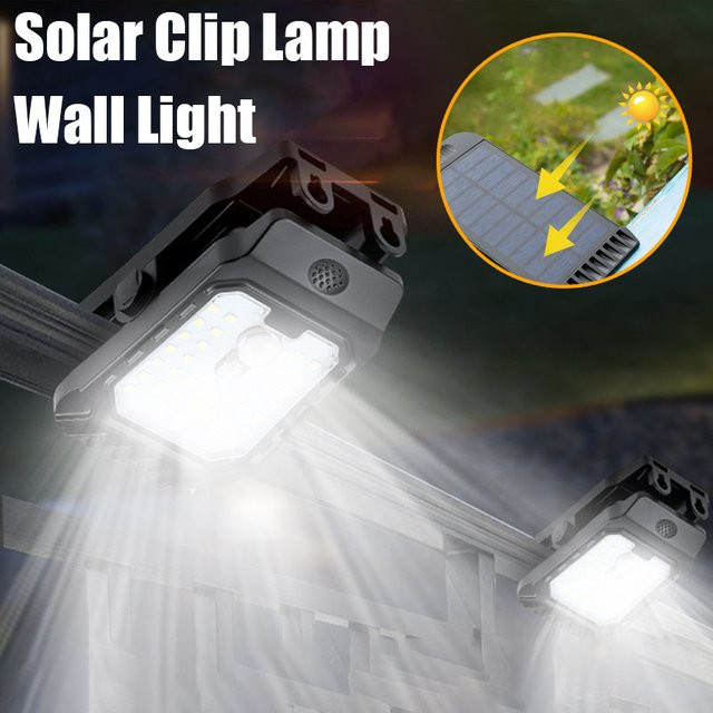 IWP Solar-LED-Clip-Licht mit Bewegungsmelder und 3 Beleuchtungsmodi, wasserdichtes Außenlicht für Garten, Zaun und Terrasse - Bild 1