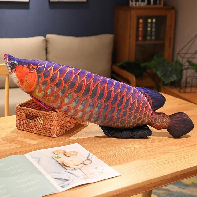 Simulationsfisch Plüschtier, Goldfisch Kissen, violett, ab 14 Jahren - Bild 1